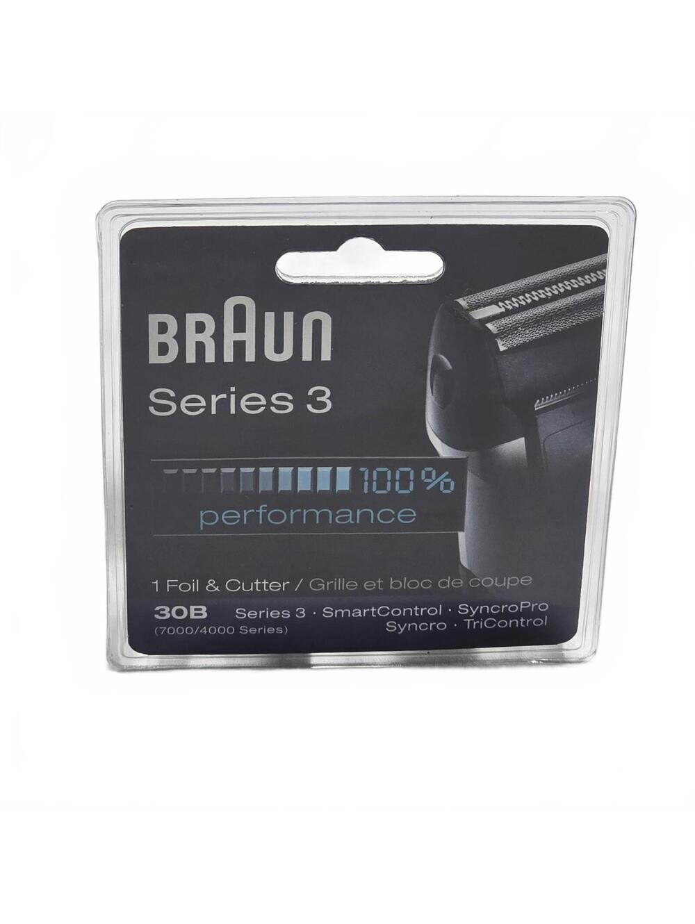 NEW/SEALED BRAUN 30B SERIES 3 7000/4000 SYNCRO Replacement FOIL & CUTTER SET